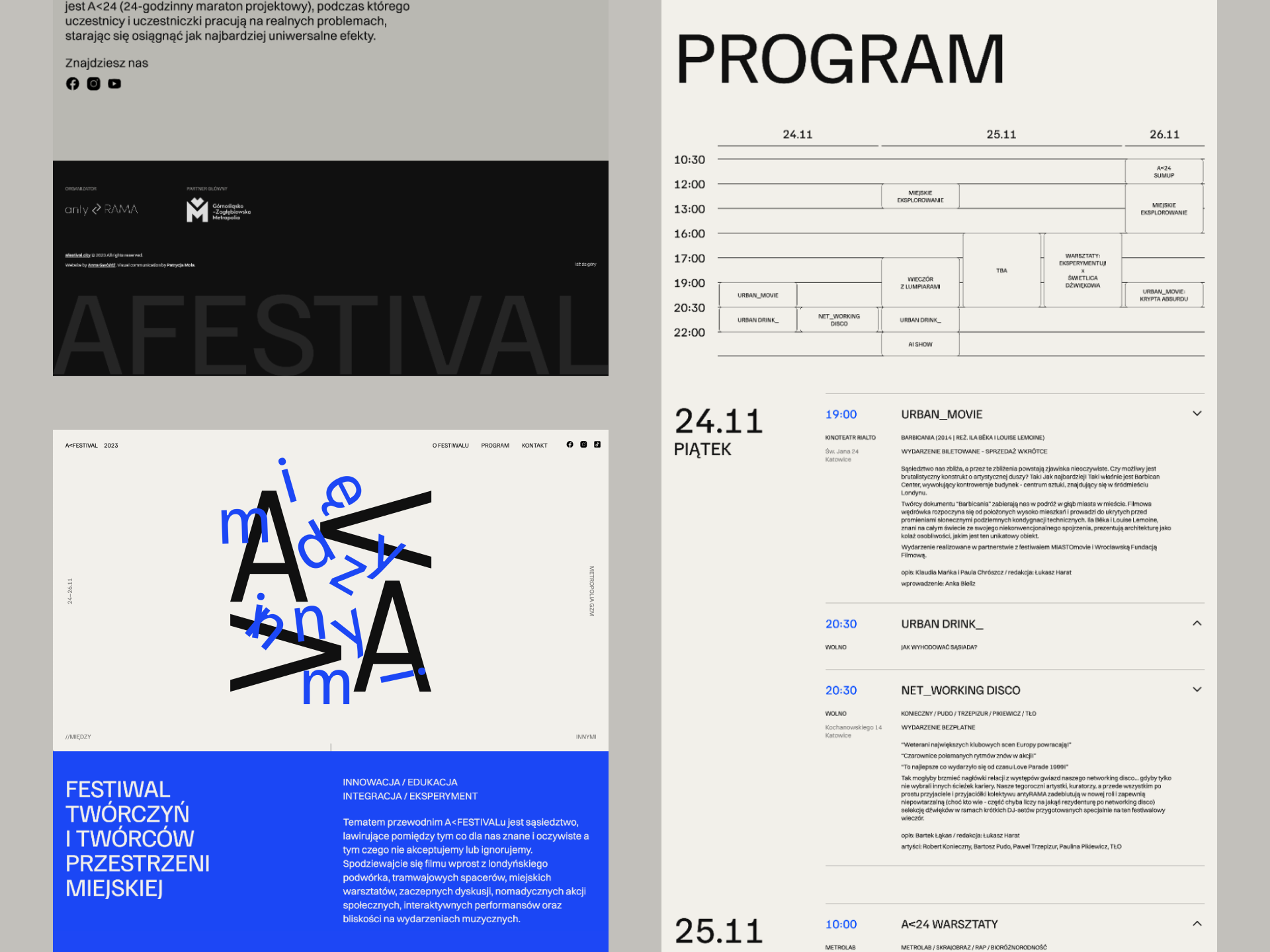 A project title image of A<FESTIVAL 2023 website.